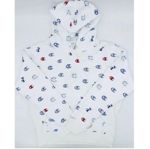 Women’s Champion weave hoodie all over logo